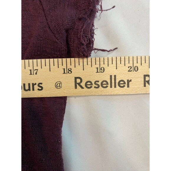 Aeropostale V Neck Frayed Cover Up Short Sleeved Distressed Maroon Beach Women L - Picture 5 of 9